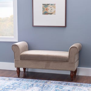 Lillian Upholstered Bench in Coffee Lifestyle