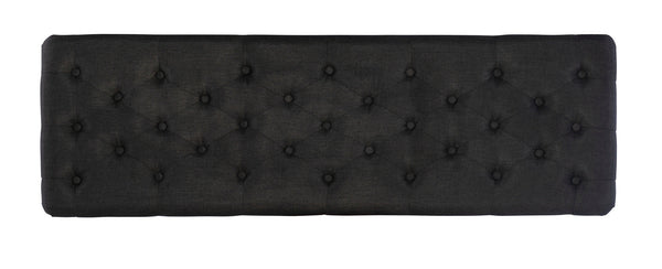 Isabelle 62" Upholstered Bench in Charcoal top view