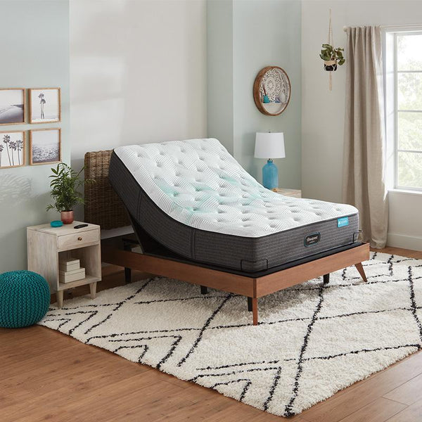 Beautyrest Harmony Cocoa Beach Plush Mattress In Bedroom On Adjustable Base