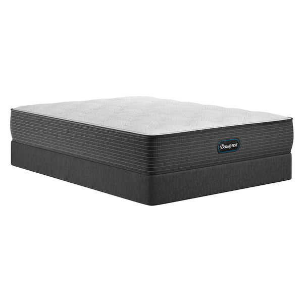 Beautyrest Elements Bainbridge Plush Mattress On Box Spring Side View