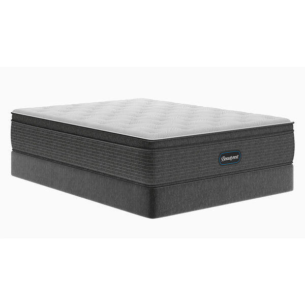 Beautyrest Elements Chesapeake Plush Pillow Top Mattress On Box Spring Side View