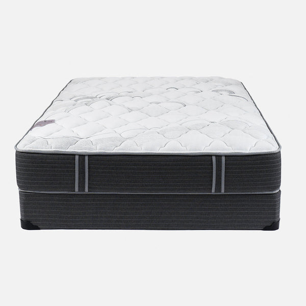 Cheswick Manor Kingston Plush Mattress On Box Spring Front View