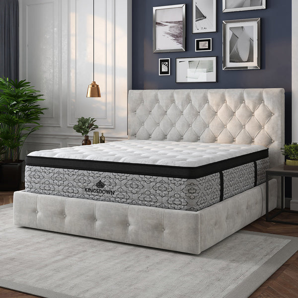 Kingsdown Holly Trace Hybrid Cushion Eurotop Mattress In Bedroom