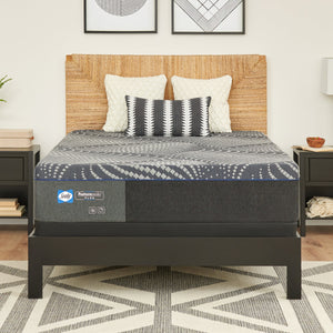 Sealy Albany Firm Mattress On Bed Frame In Bedroom Front View