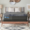 Sealy Albany Medium Hybrid Mattress On Bed Frame In Bedroom Front View