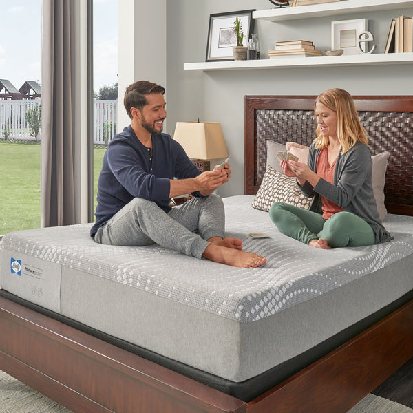 Sealy Arletta Firm Foam Mattress In Bedroom Couple Relaxing