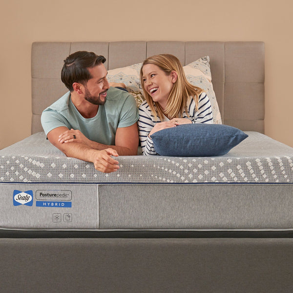 Sealy Hybrid Gatley Mattress In Bedroom Couple Relaxing