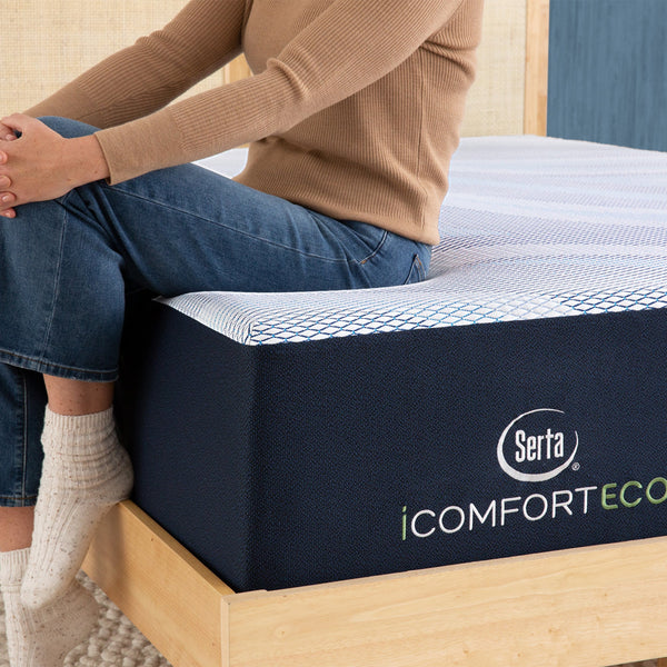 Person Resting On Serta iComfortECO Ultimate Foam Medium Mattress