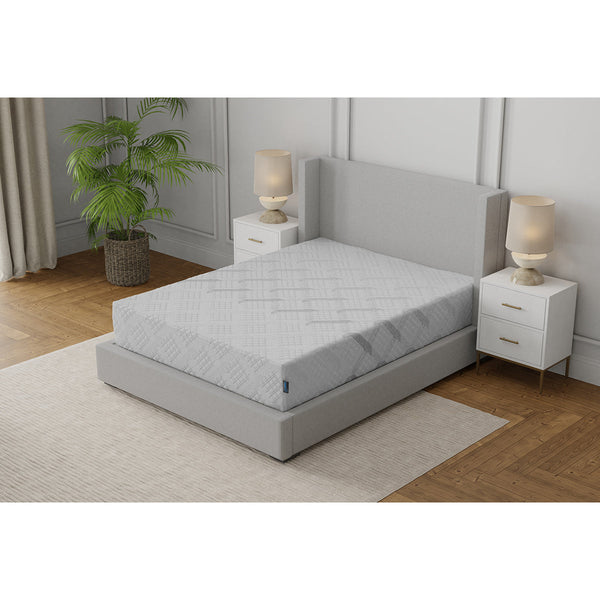 SmartLife Calla Plush Mattress On Bed Frame In Bedroom