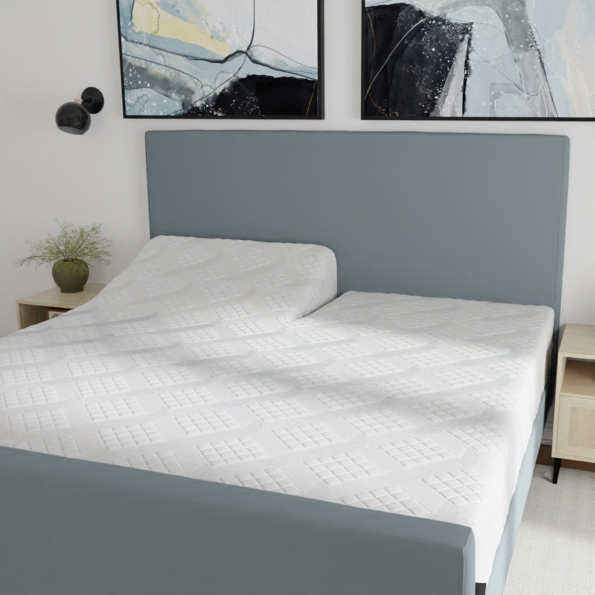 SmartLife Calla Plush Split King Mattress In Bedroom