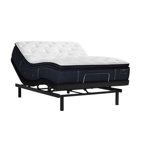 Stearns & Foster Rockwell Luxury Plush Euro Pillowtop Mattress on an Adjustable Base