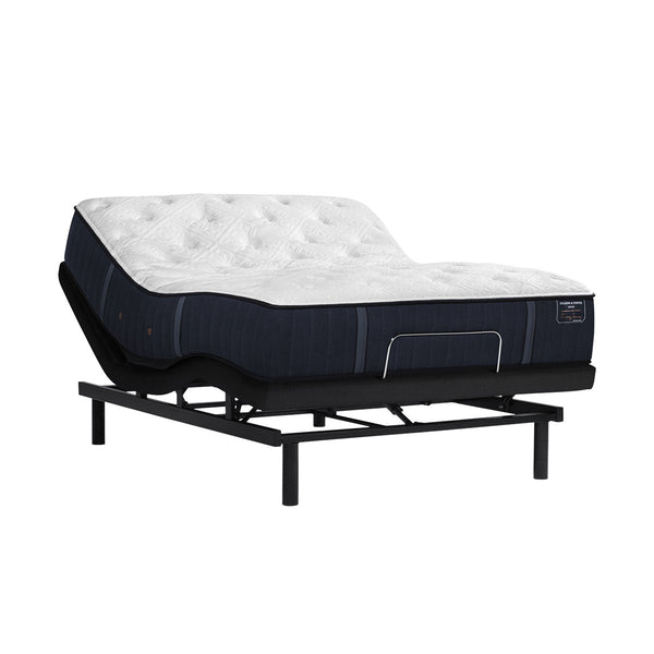 Stearns & Foster Rockwell Luxury Firm Mattress shown on an adjustable base