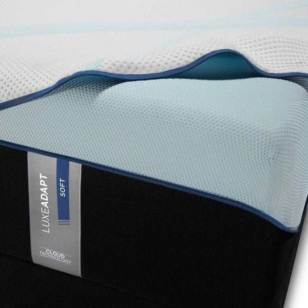 TEMPUR-LUXEADAPT SOFT MATTRESS FABRIC AND FOAM DETAIL