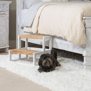 Blythe Bed Steps in White-Lifestyle