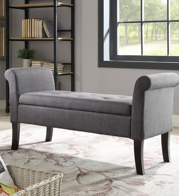 Madison Upholstered Bench in Charcoal Lifestyle