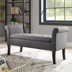 Madison Upholstered Bench in Charcoal Lifestyle