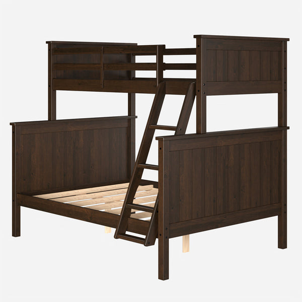 Leah Twin over Full Bunk Bed in Walnut