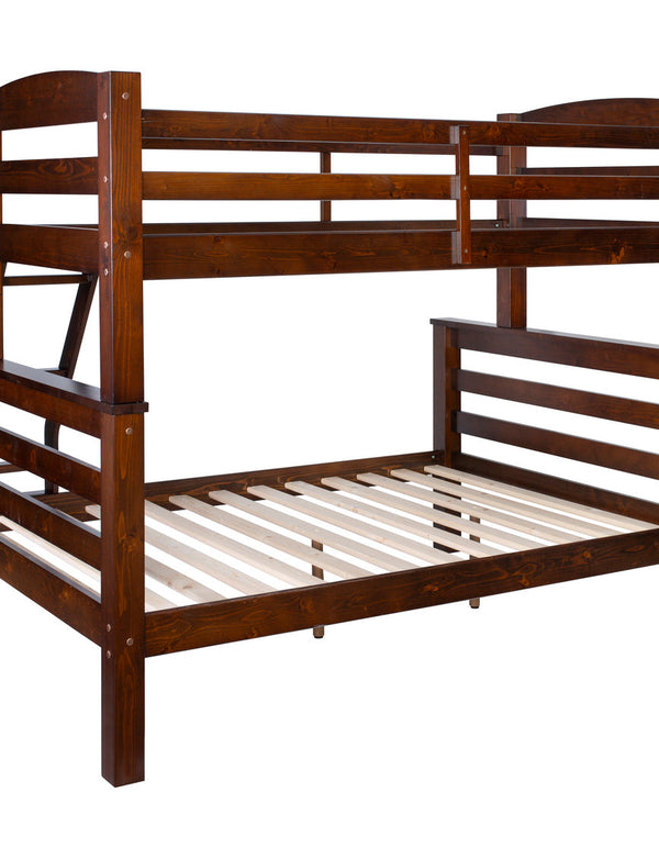 Levi Twin over Full Bunk Bed in Espresso-no mattress