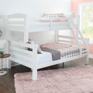 Levi Twin over Full Bunk Bed in White-Lifestyle