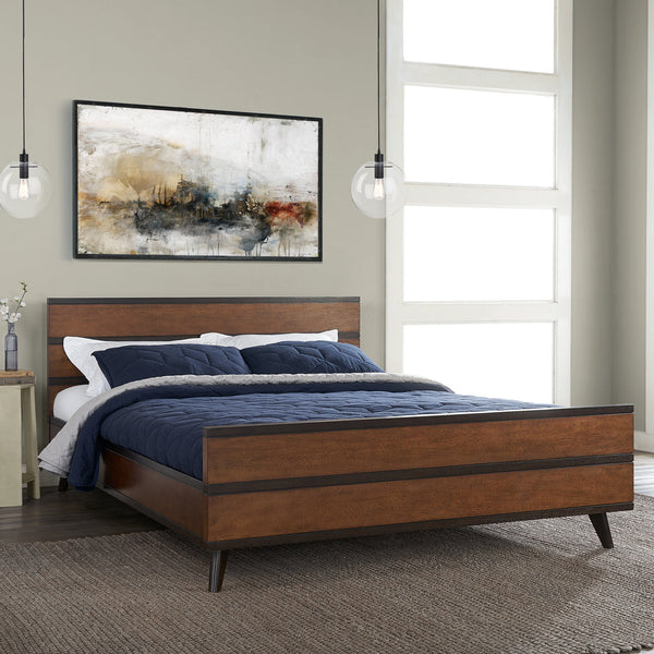 Hudson 2-Tone Platform Bed-Lifestyle