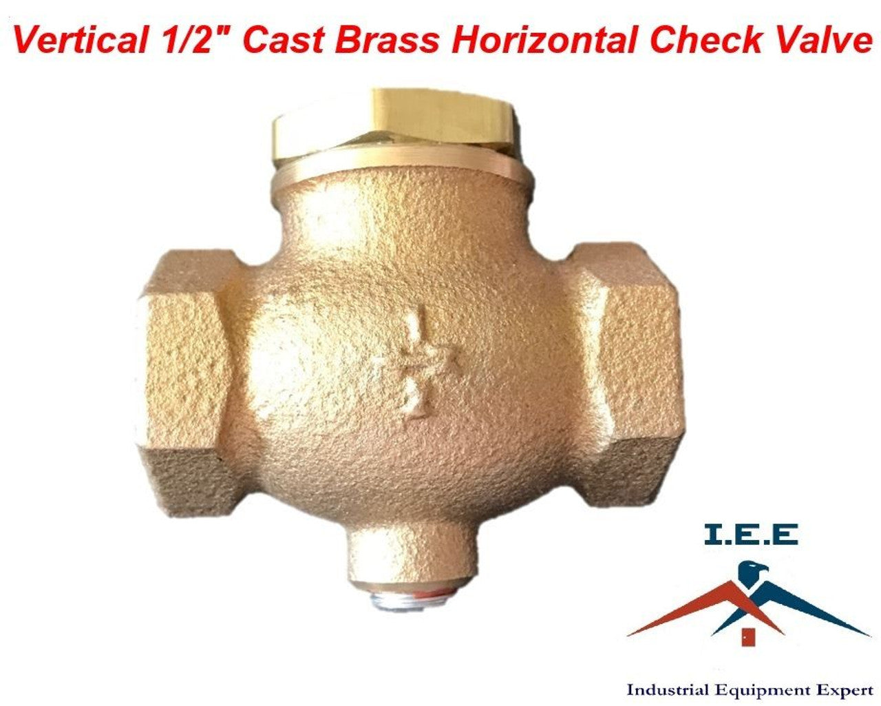 New 12 Cast Brass Horizontal Check Valve Air Compressor Inline Verti Industrial Equipment Expert 