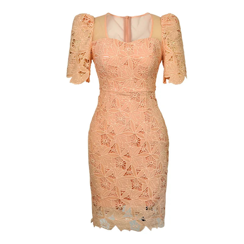 Sexy Lace Hollow Women’s Mini Party Evening Dress Chic & Elegant