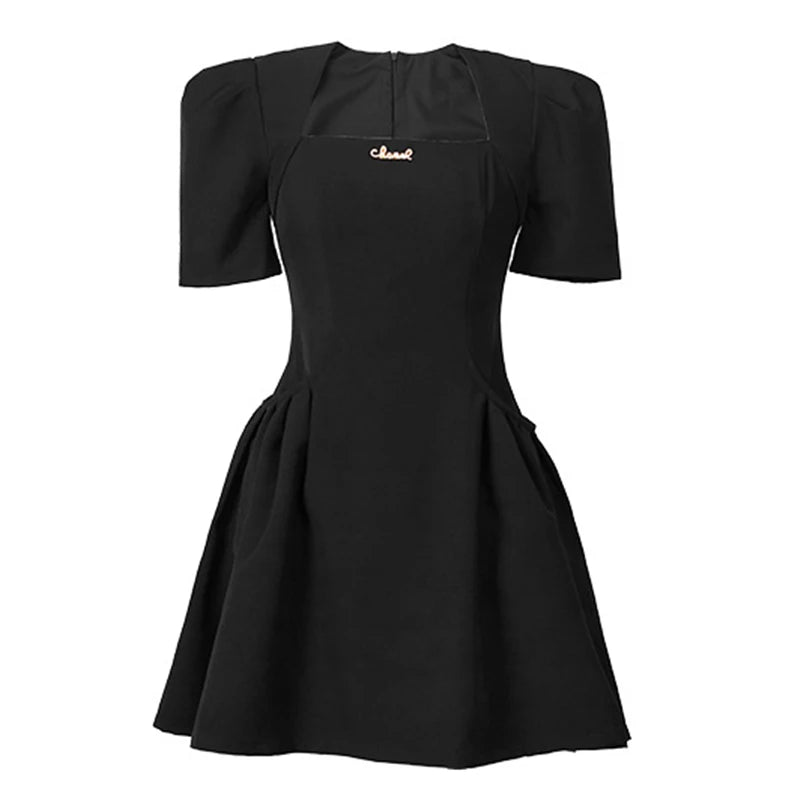 Vintage Puff Sleeve Evening Dress for Women