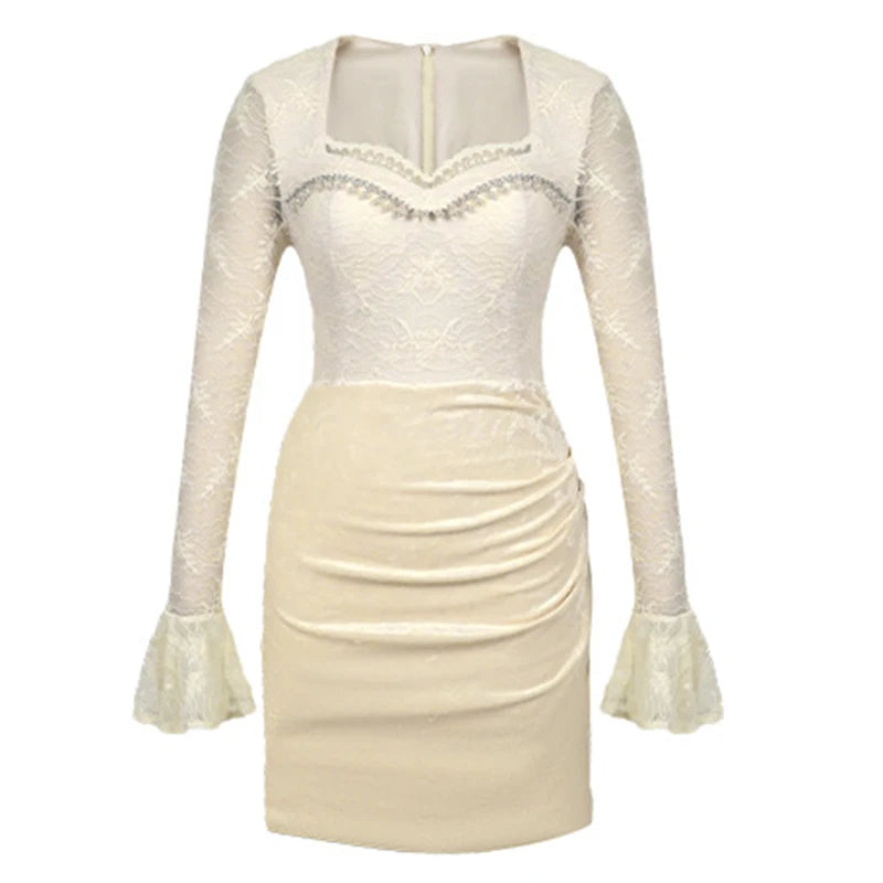 Elegant Luxury Short Mini Dress for Women Party Wear