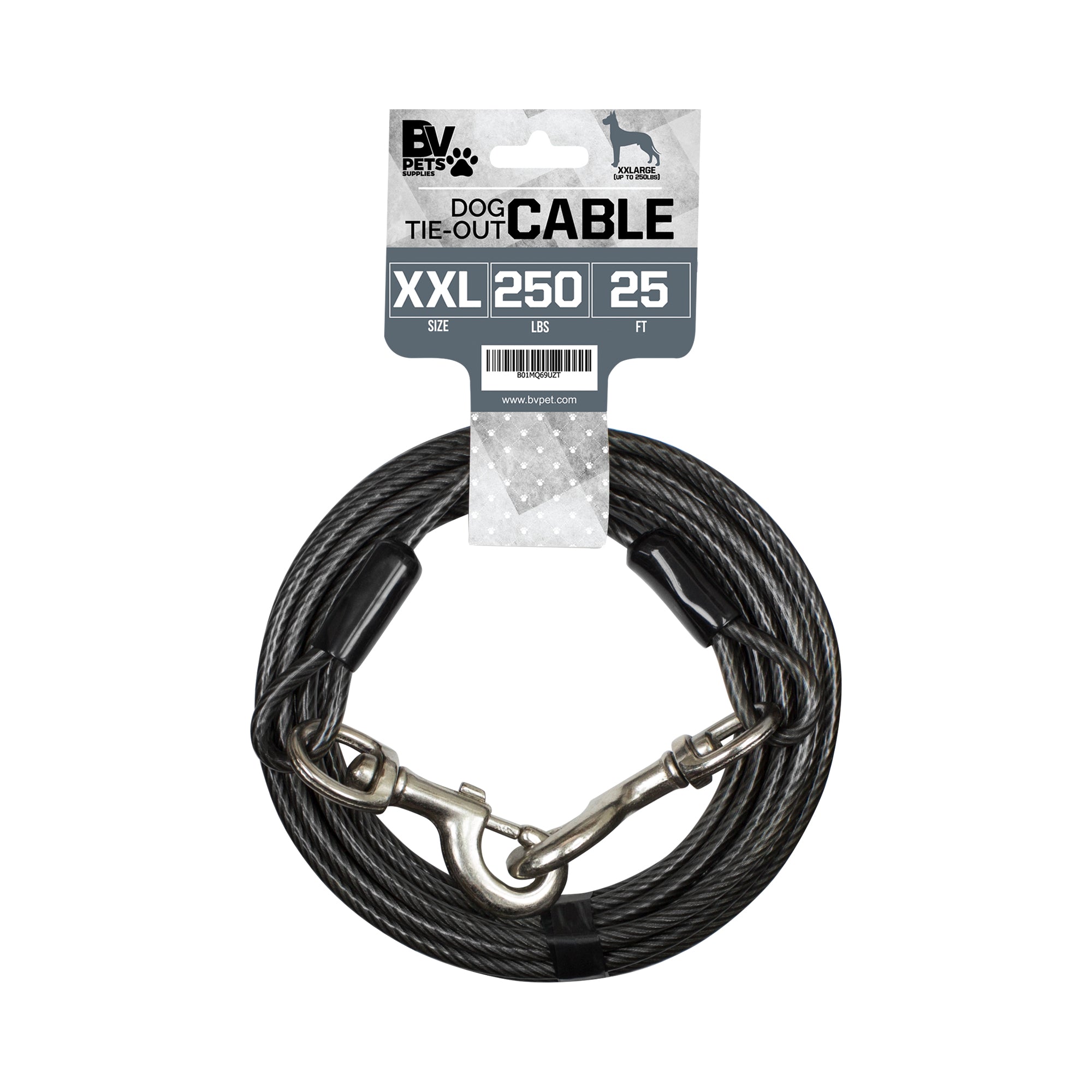 Petest 60ft Trolley Runner Cable for Heavy Dogs Up to 125 Pounds