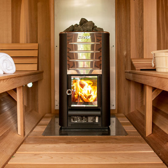 Harvia M3 Wood Burning Heater with Rocks — Silver Line Sauna