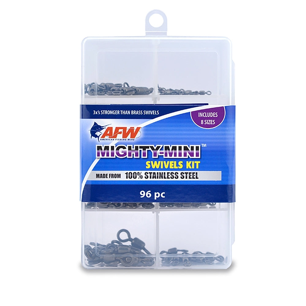 AFW Mighty Mini Stainless Steel Crane Swivels - Gunmetal Black from  AMERICAN FISHING WIRE - CHAOS Fishing