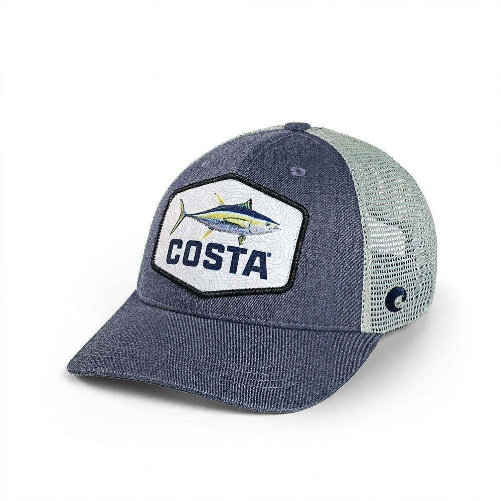 Costa Topo Striped Bass Trucker Hat - Grey Heather
