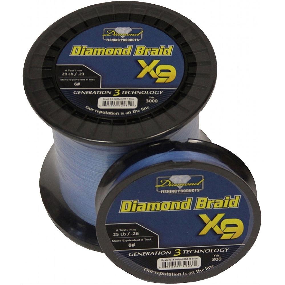 Diamond Braid Gen III 8X Braid - Blue - 50lb - 600yd - TackleDirect