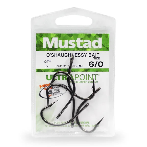 Mustad O'Shaughnessy Break 3X Strong Black Nickel Hook from MUSTAD - CHAOS  Fishing