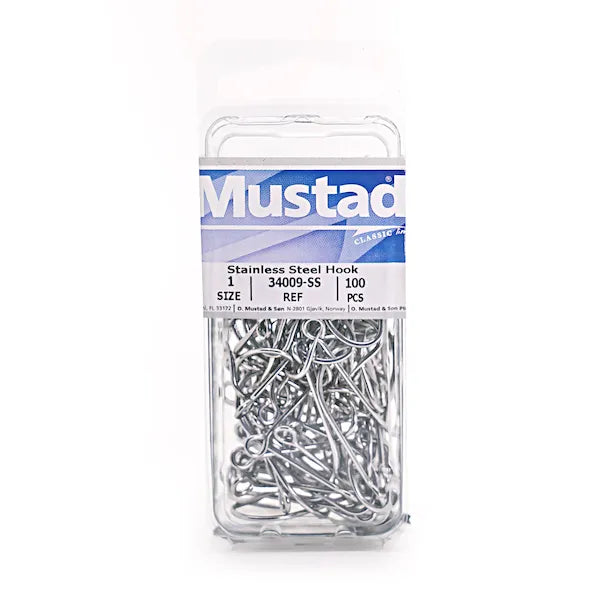 Mustad Classic O'Shaughnessy Live Bait Hook, Forged, 3X Short Shank, Ringed  Eye, 9174-BR-2/0-8