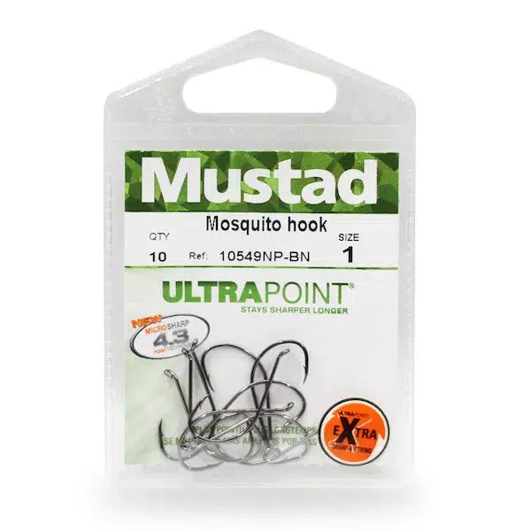 Mustad Hoodlum 5X Live Bait Hook Black Nickel - 6pk from MUSTAD