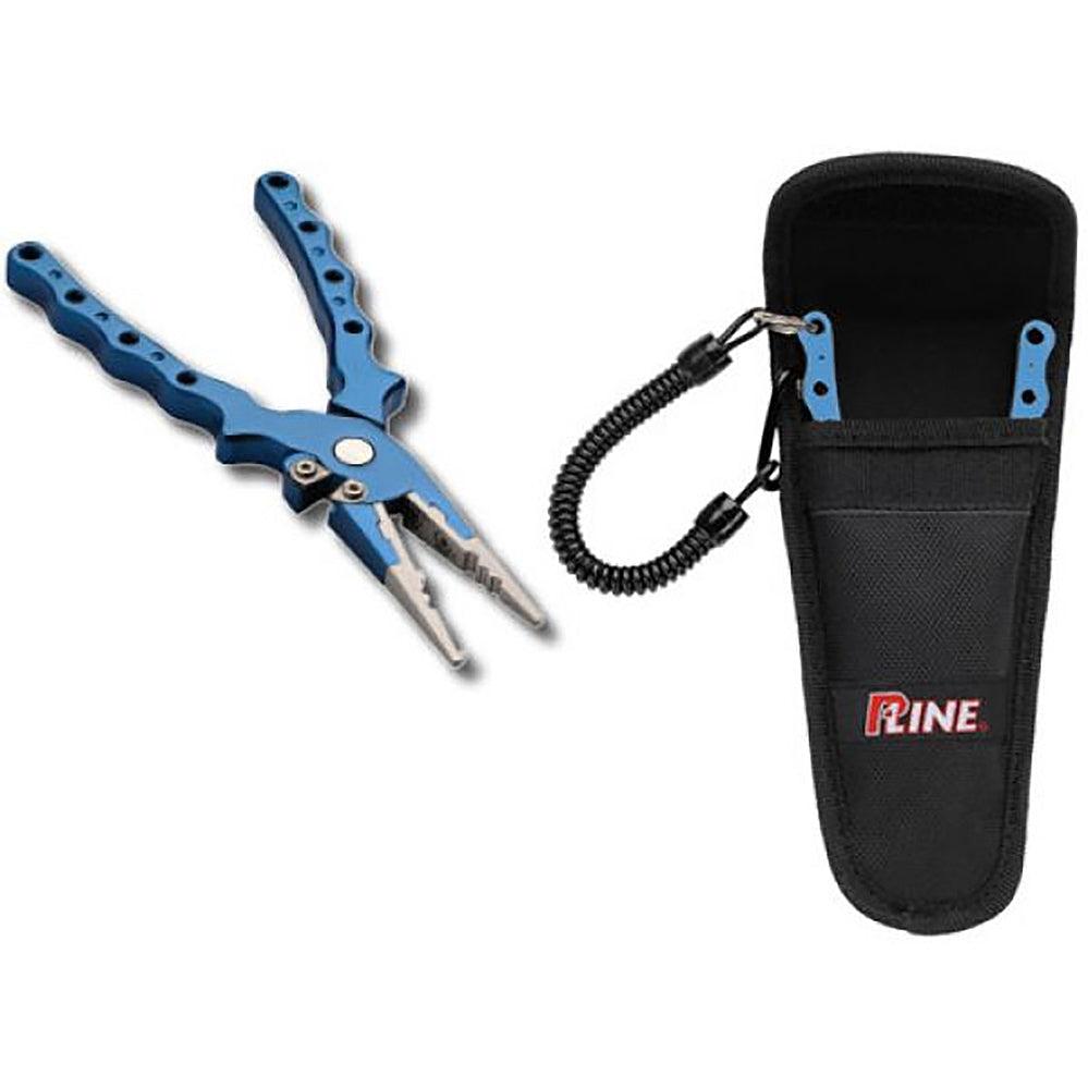 P-Line 6.5 Aluminum Pliers with Centre Cutter Silver Blue from