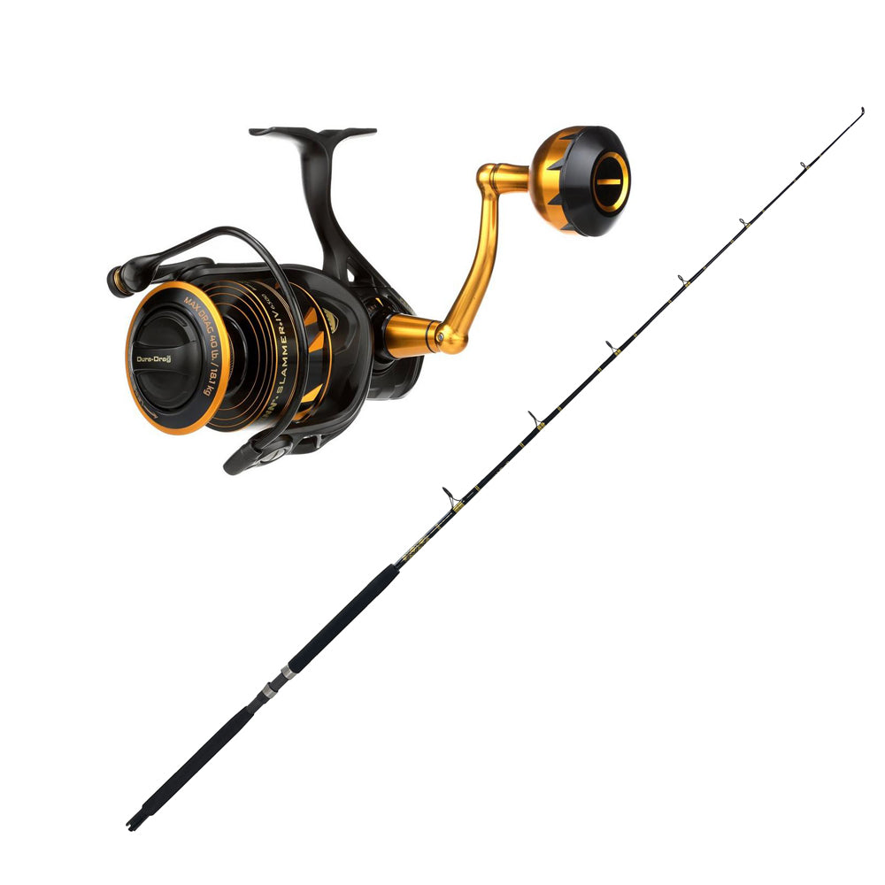 Penn SLAMMER IV Spinning 6500 with CHAOS SPC 15-30 COMP SPIN 7FT Gold Combo  from PENN/CHAOS - CHAOS Fishing