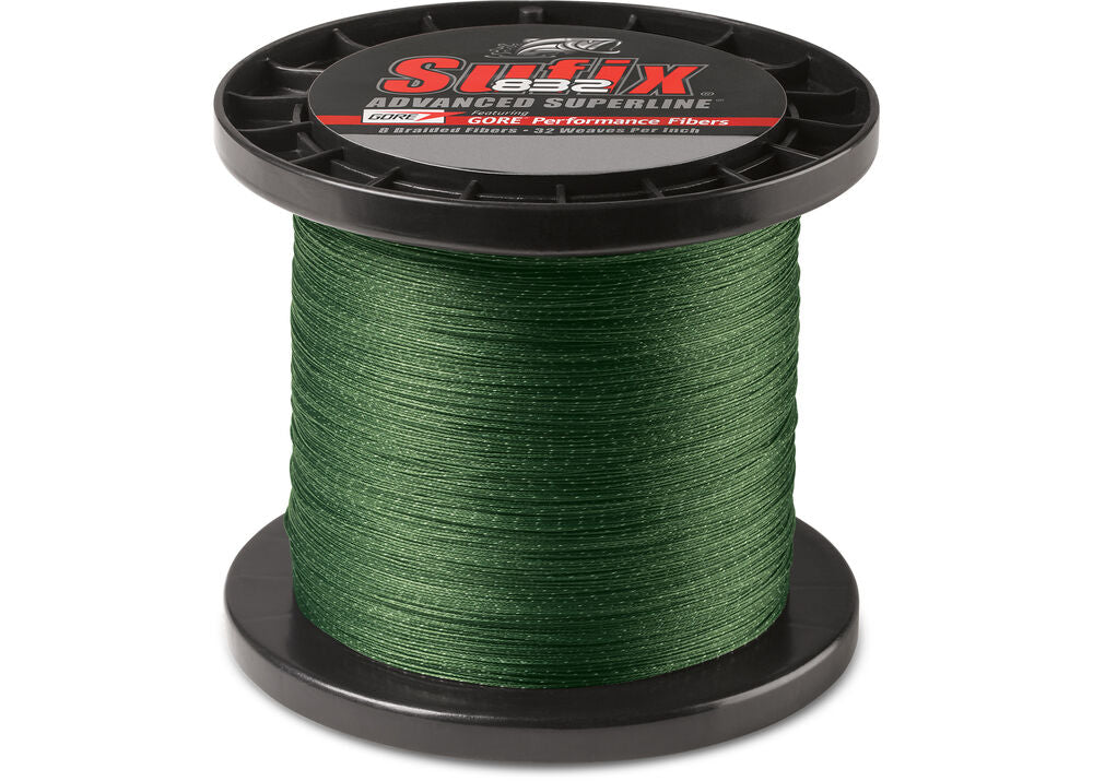 Sufix Lo-vis Green 832 Advanced Superline Braid 50 LB Test 150 Yds Fishing  Line for sale online