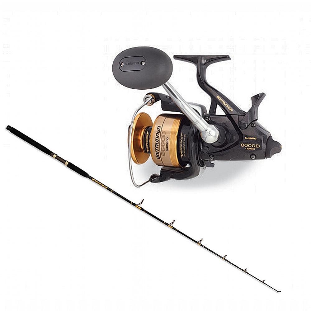 Shimano Baitrunner 12000D Spin Reel w- CHAOS SP 15-30 Spin Rod