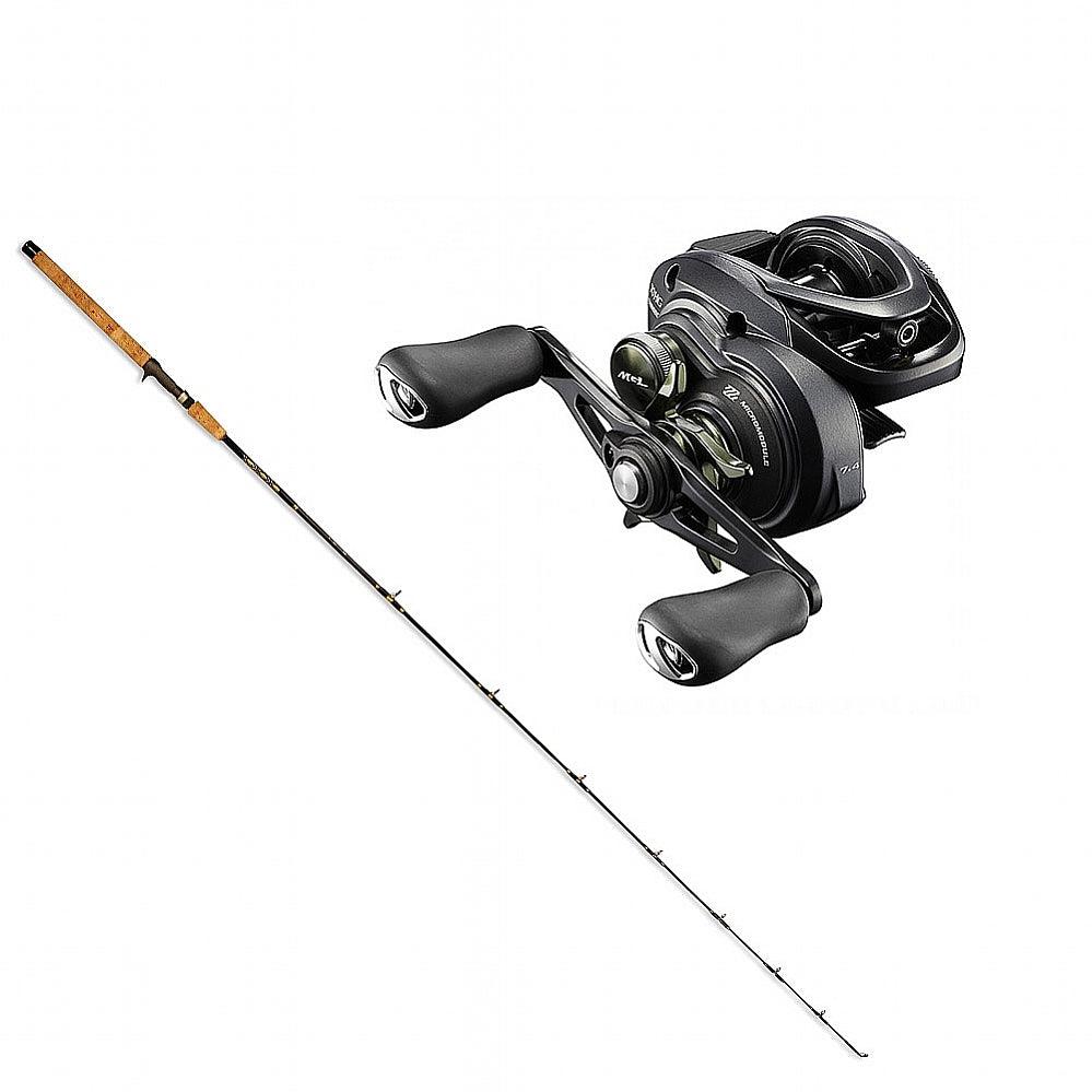 Shimano Baitrunner 8000D spinner Reel with SP 15-30 6'6 CHAOS Gold Combo