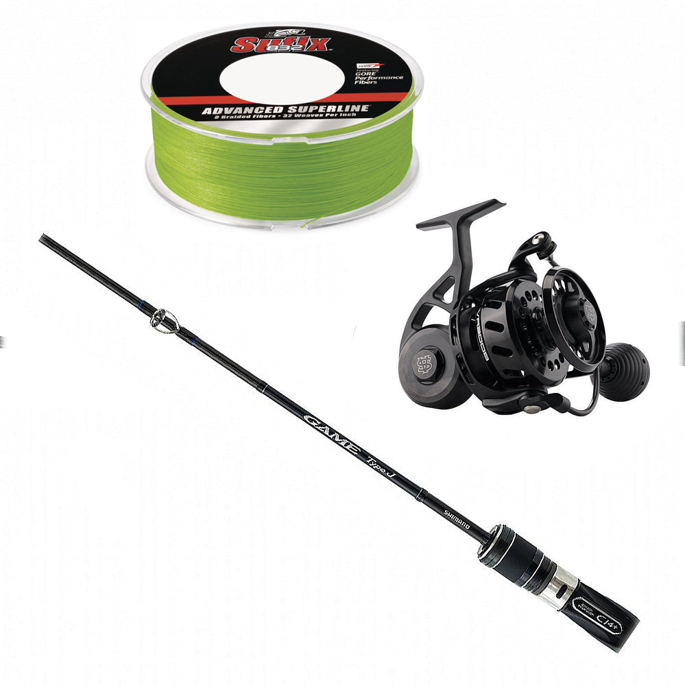 Shimano Game Type J Spinning Rod H 56 5FT6IN & Van Staal VR Spin 125B &  SUFIX 832 BRAID 600YDS Combo from SHIMANO/VAN STAAL/SUFIX - CHAOS Fishing