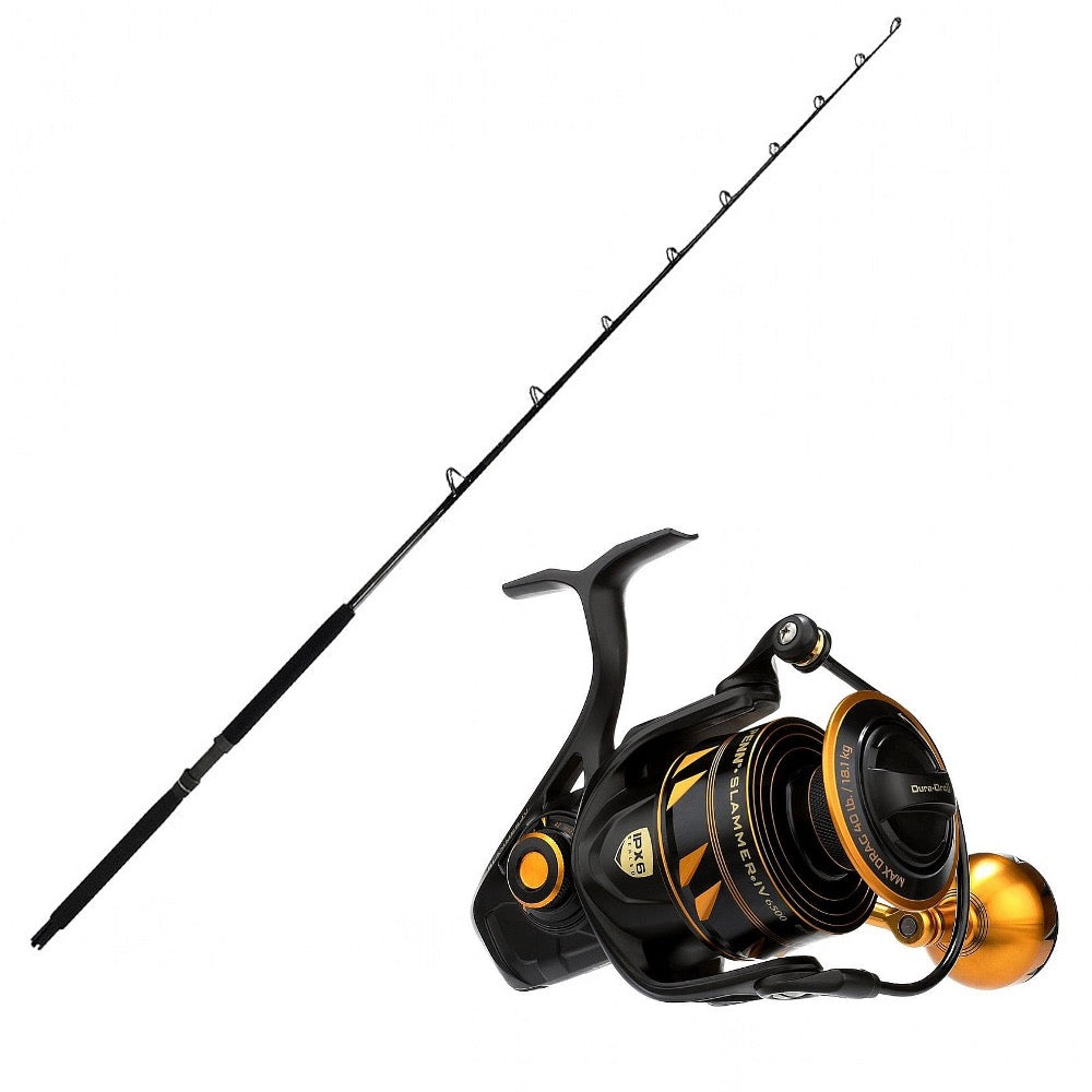 Penn SLAMMER IV Spinning 6500 with CHAOS SPC 15-30 COMP SPIN 7FT Gold Combo  from PENN/CHAOS - CHAOS Fishing