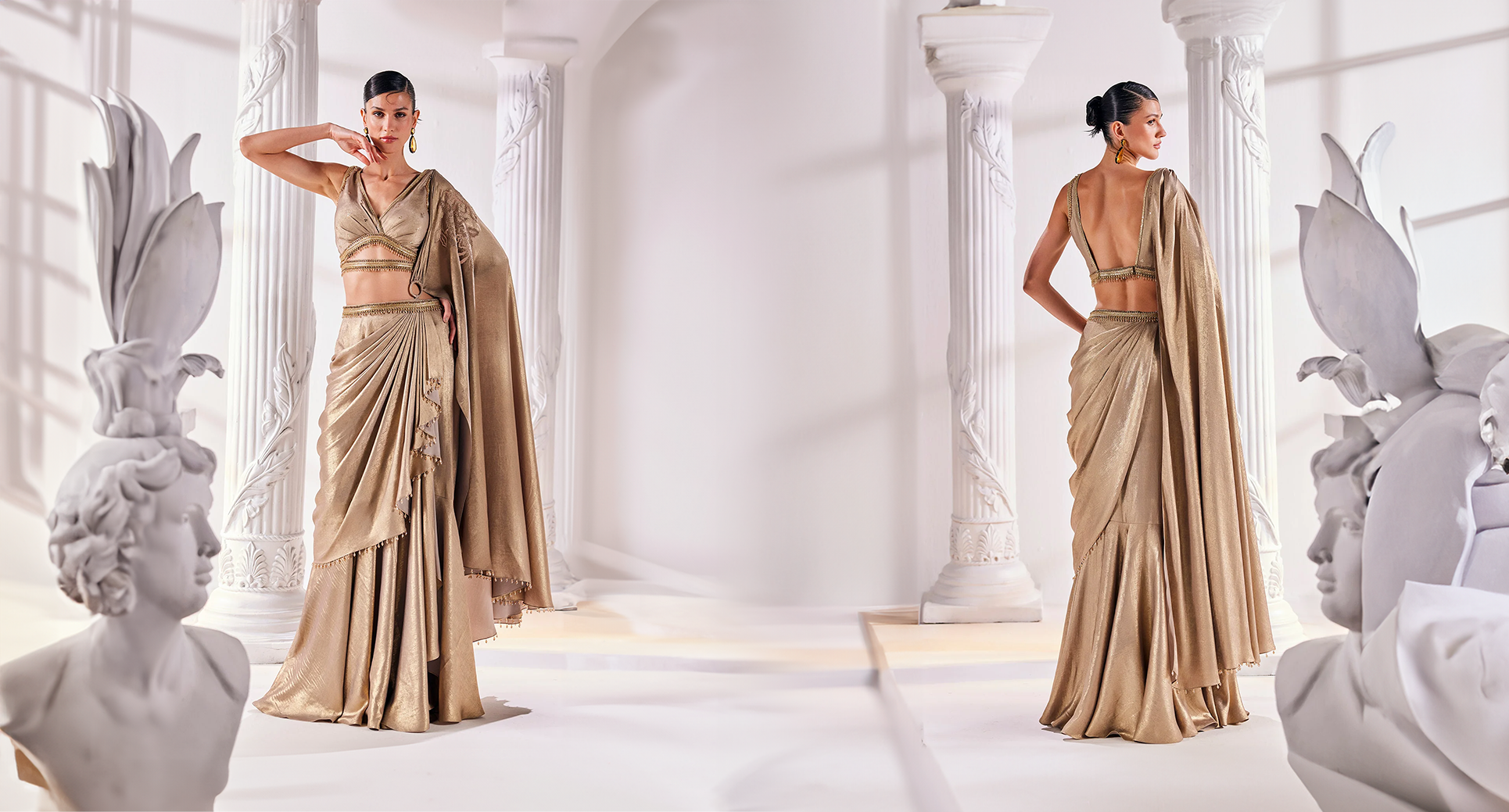 Party Wear Indo Western Saree