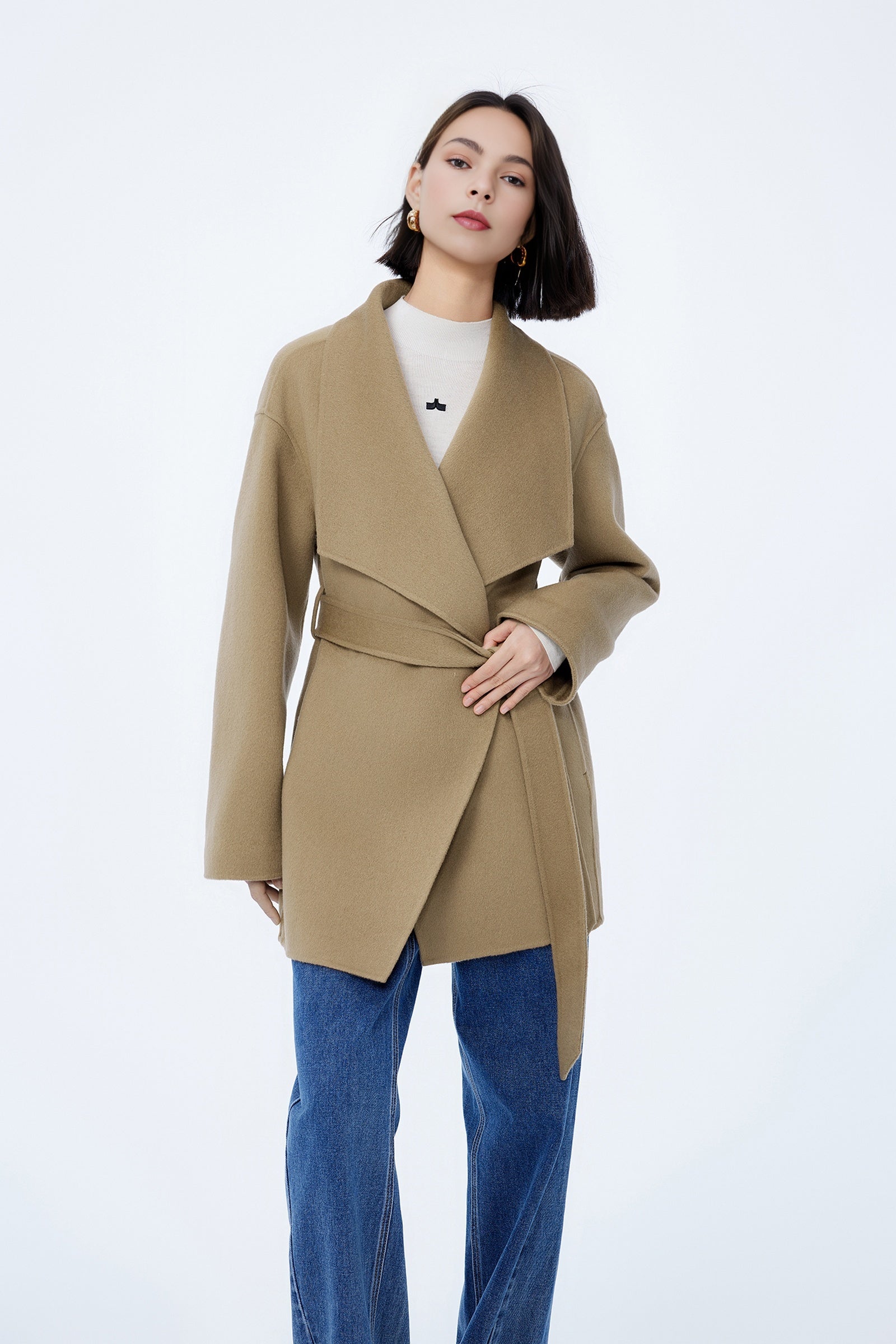 ONE SIZE ZIP JACKET - BOILED WOOL - Lily