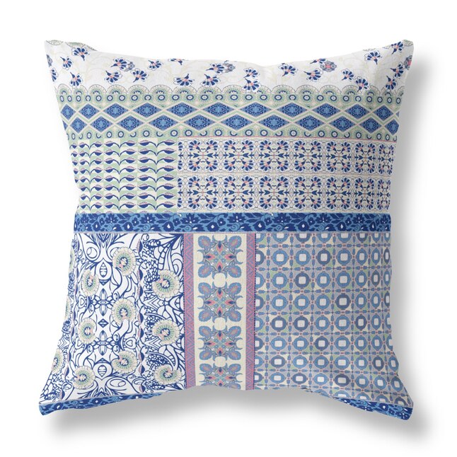 HomeRoots 16-in x 16-in Whiteblue Indoor Decorative Pillow DXQ2_B7KNF44