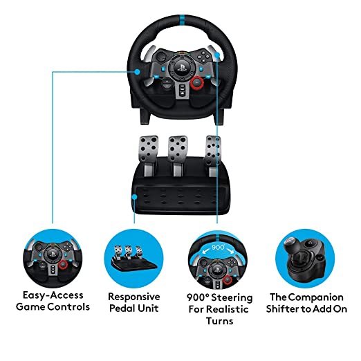 Logitech G29 Driving Force Race Steering Wheel Ps4 | Ps5 | PC