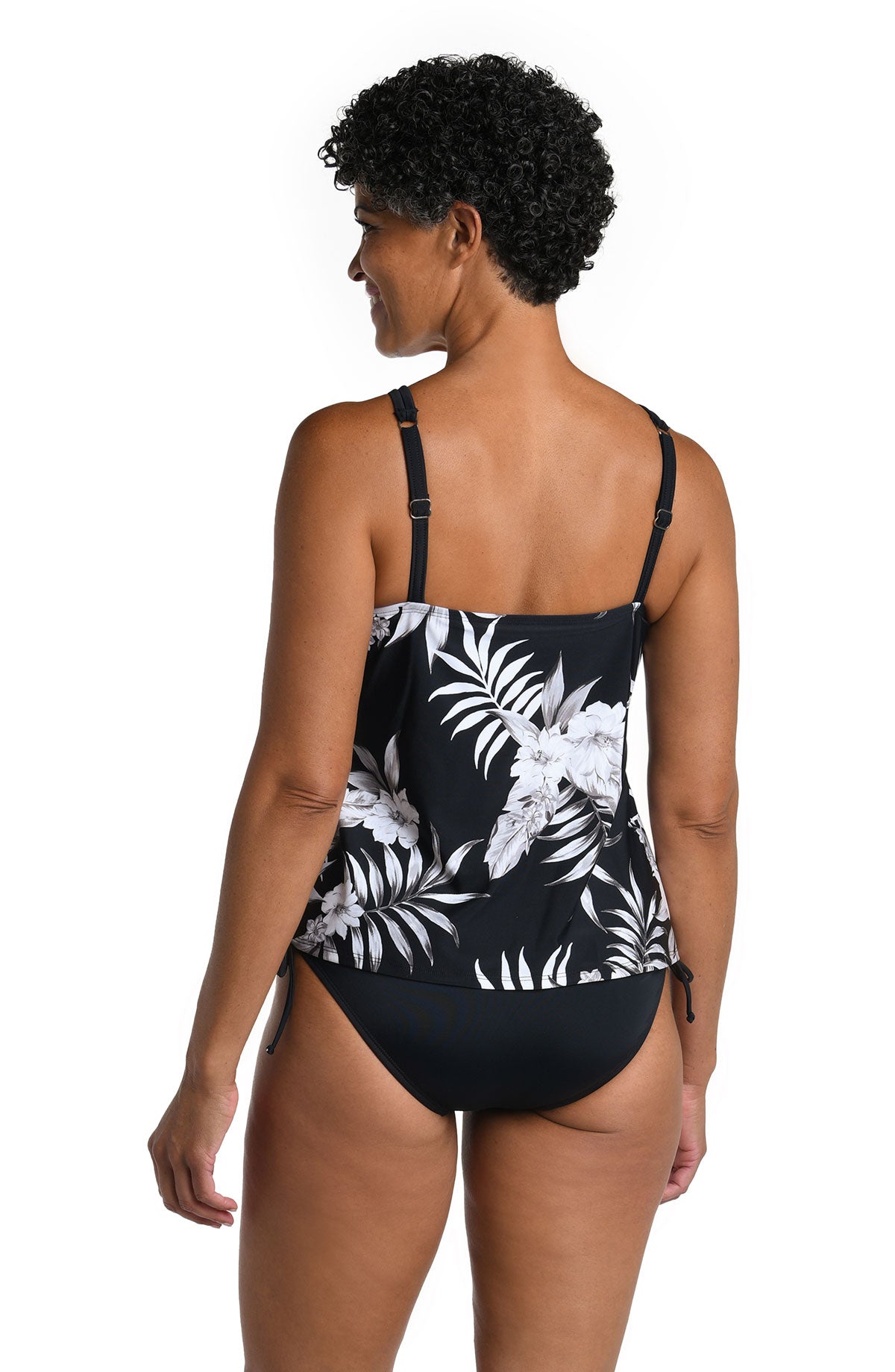 Maxine: Feathers & Flair High Neck Tankini Top – Swim City