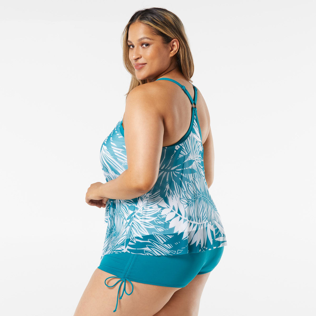 Beach House Swim Plus Size Kerry Mesh Underwire Tankini Top - Avalon Floral