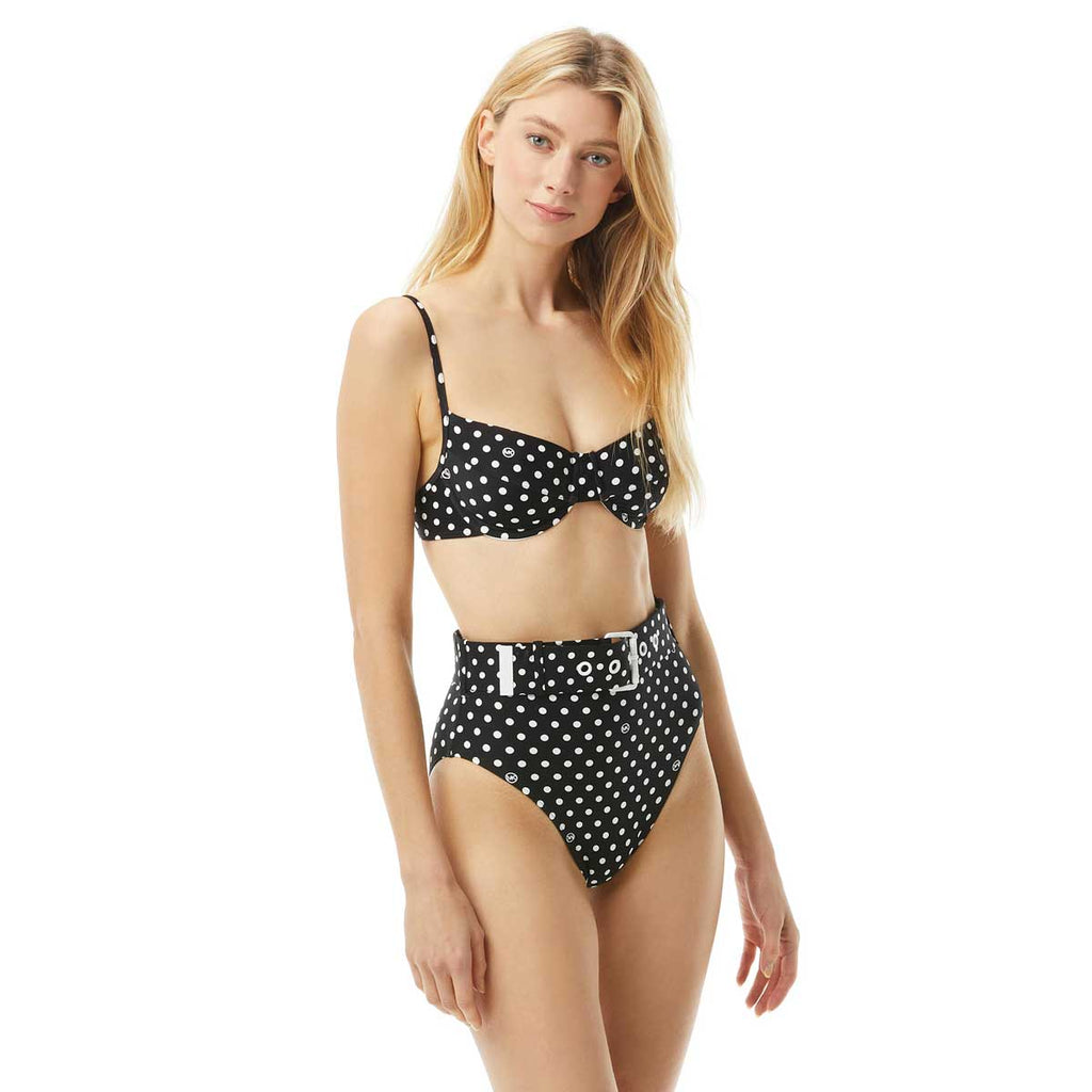 Michael Michael Kors: Dot High Waist Bikini Bottom – Swim City